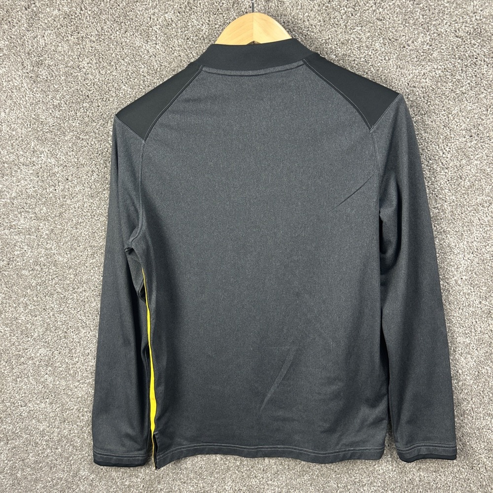 Nike Dri-Fit Jordan Michigan Men's Small 1/4 Zip Pullover LS Gray Yellow Logo - Picture 8 of 8